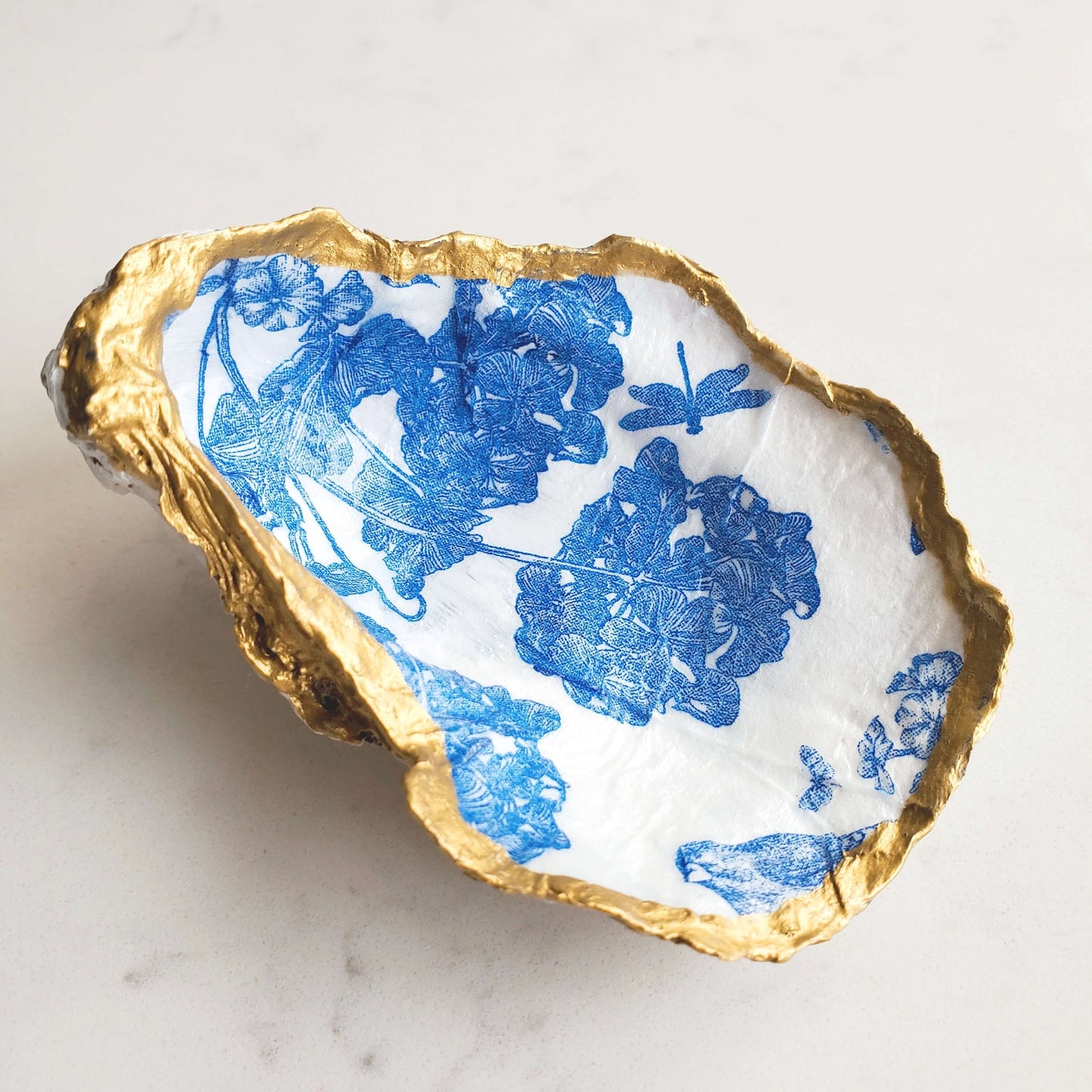 Bluebird Oyster Shell Jewelry Dish