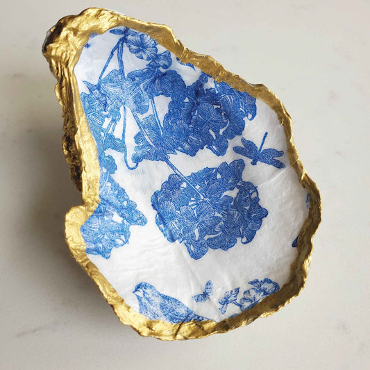 Bluebird Oyster Shell Jewelry Dish